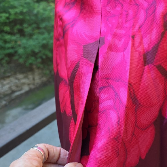 NWOT $250 BOSTON PROPER ONE SHOULDER ROSE PRINT GOWN DRESS IN PINK MULTI SIZE 10 - Picture 6 of 9